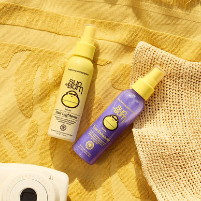 Sun Bum Lighten and Tone Travel Kit - Blonde Hair Lightener and Tone Enhancer - Enhances Hair Color and Shine while Neutralizing Brassy Tones - UV Protecting - Vegan and Cruelty Free (4 oz, 1.5 fl oz)