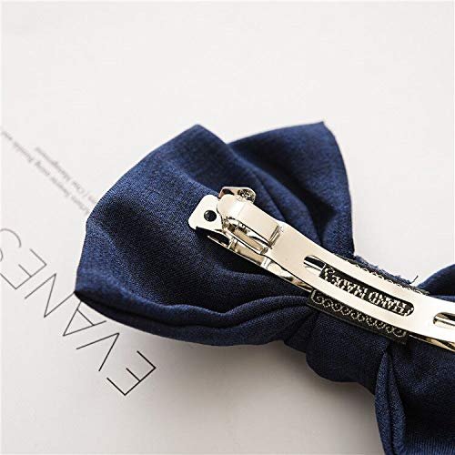 6-Piece French Hair Bow Clips - Metal Barrette Set for Women and Girls, Ideal Gift for Birthday, Daily Wear, and Holidays (Black, Red, Green, Blue) Avelisse