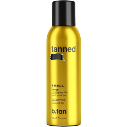 b.tan Self Tanner Bronzing Mist | Fast 1 Hour Express Sunless Tanning Spray, No Fake Tan Smell, Dark Bronzing Glow for Face & Body, Vegan & Cruelty Free, 7 Fl Oz