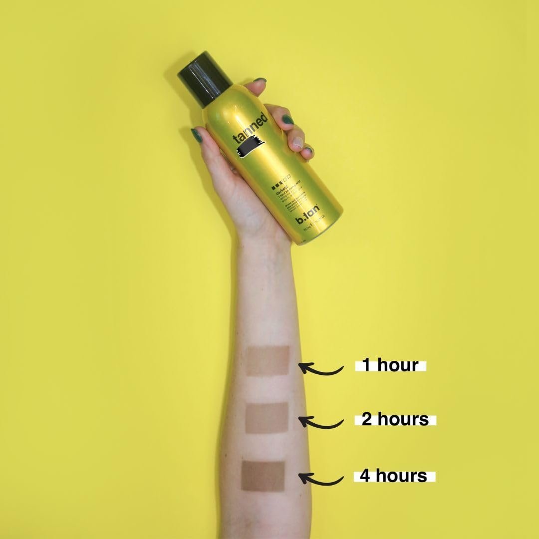 b.tan Self Tanner Bronzing Mist | Fast 1 Hour Express Sunless Tanning Spray, No Fake Tan Smell, Dark Bronzing Glow for Face & Body, Vegan & Cruelty Free, 7 Fl Oz - görsel 10