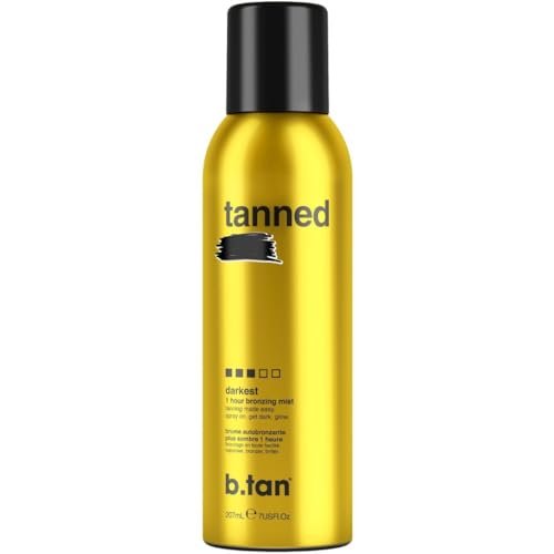b.tan Self Tanner Bronzing Mist | Fast 1 Hour Express Sunless Tanning Spray, No Fake Tan Smell, Dark Bronzing Glow for Face & Body, Vegan & Cruelty Free, 7 Fl Oz - görsel 1