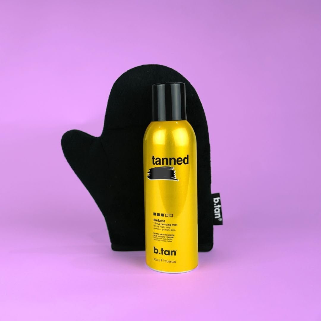 b.tan Self Tanner Bronzing Mist | Fast 1 Hour Express Sunless Tanning Spray, No Fake Tan Smell, Dark Bronzing Glow for Face & Body, Vegan & Cruelty Free, 7 Fl Oz - görsel 16