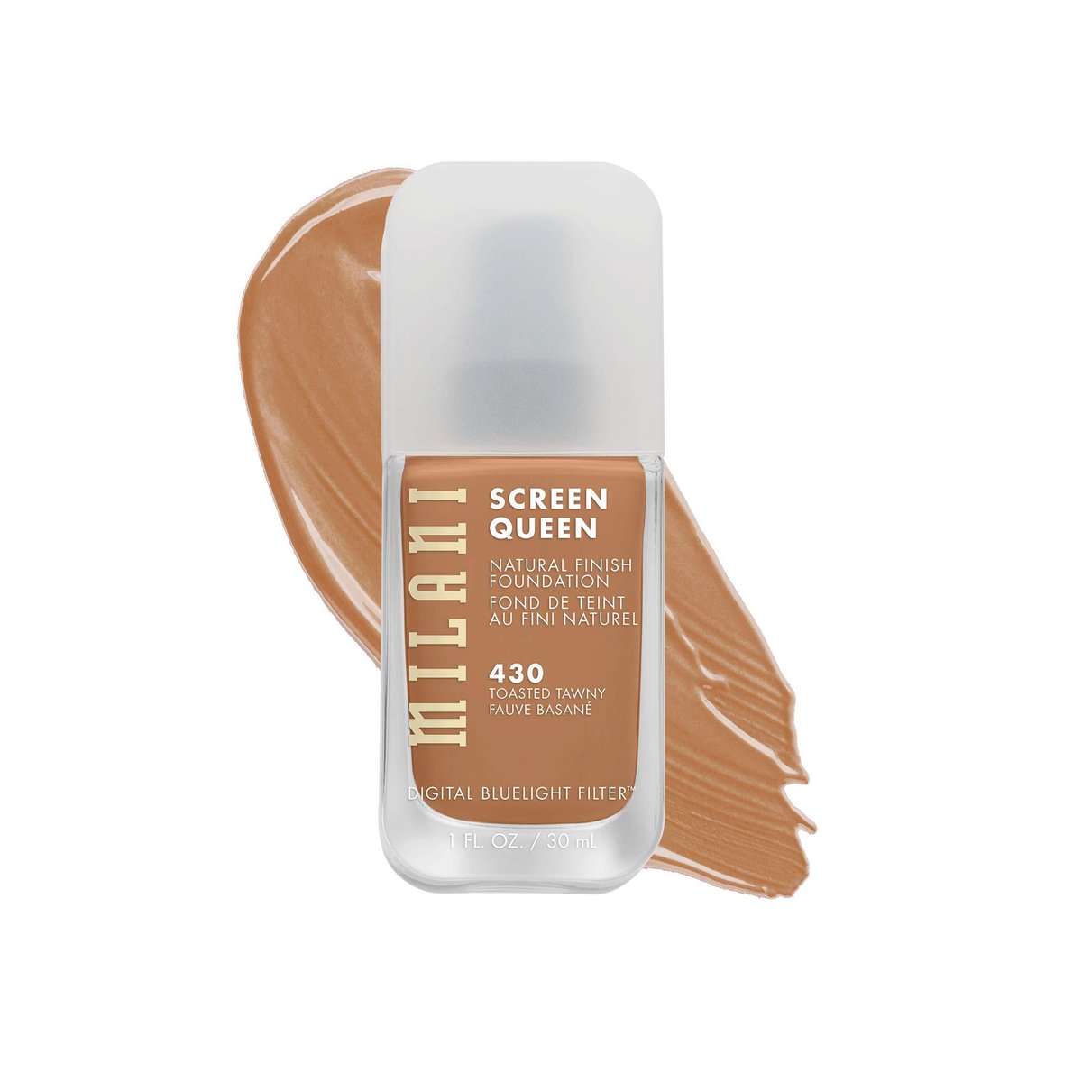 Milani Screen Queen Liquid Foundation Makeup - Toasted Tawny - Cruelty Free with Blue Light Filter - görsel 1