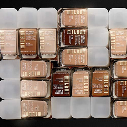 Milani Screen Queen Liquid Foundation Makeup - Toasted Tawny - Cruelty Free with Blue Light Filter