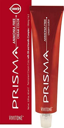 Vivitone PRISMA Cream Hair Color - NO AMMONIA - #3 Dark Brown 2.09 oz. - 100% Grey Coverage, Long Lasting Shine, Made in Italy - görsel 2