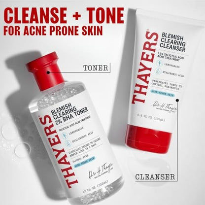 Thayers Blemish Clearing Salicylic Acid Toner - Acne Treatment Face Toner with 2% Salicylic Acid, Soothing & Non-Stripping, 12 Fl Oz