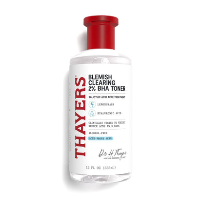 Thayers Blemish Clearing Salicylic Acid Toner - Acne Treatment Face Toner with 2% Salicylic Acid, Soothing & Non-Stripping, 12 Fl Oz