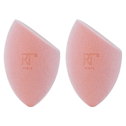 Real Techniques Miracle Powder Sponge – 2-Pack Makeup Blending Sponge for Powder Products, Buildable Coverage, Velvet Soft, Latex-Free, Natural Finish & Cloud Skin