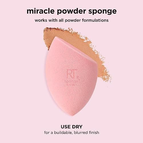 Real Techniques Miracle Powder Sponge – 2-Pack Makeup Blending Sponge for Powder Products, Buildable Coverage, Velvet Soft, Latex-Free, Natural Finish & Cloud Skin - görsel 10