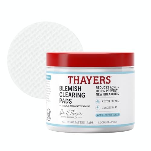 Thayers Blemish Clearing Acne Pads - Salicylic Acid Acne Treatment with Witch Hazel, Pore Reducing & Exfoliating Toner Pads, 60 Count - görsel 2
