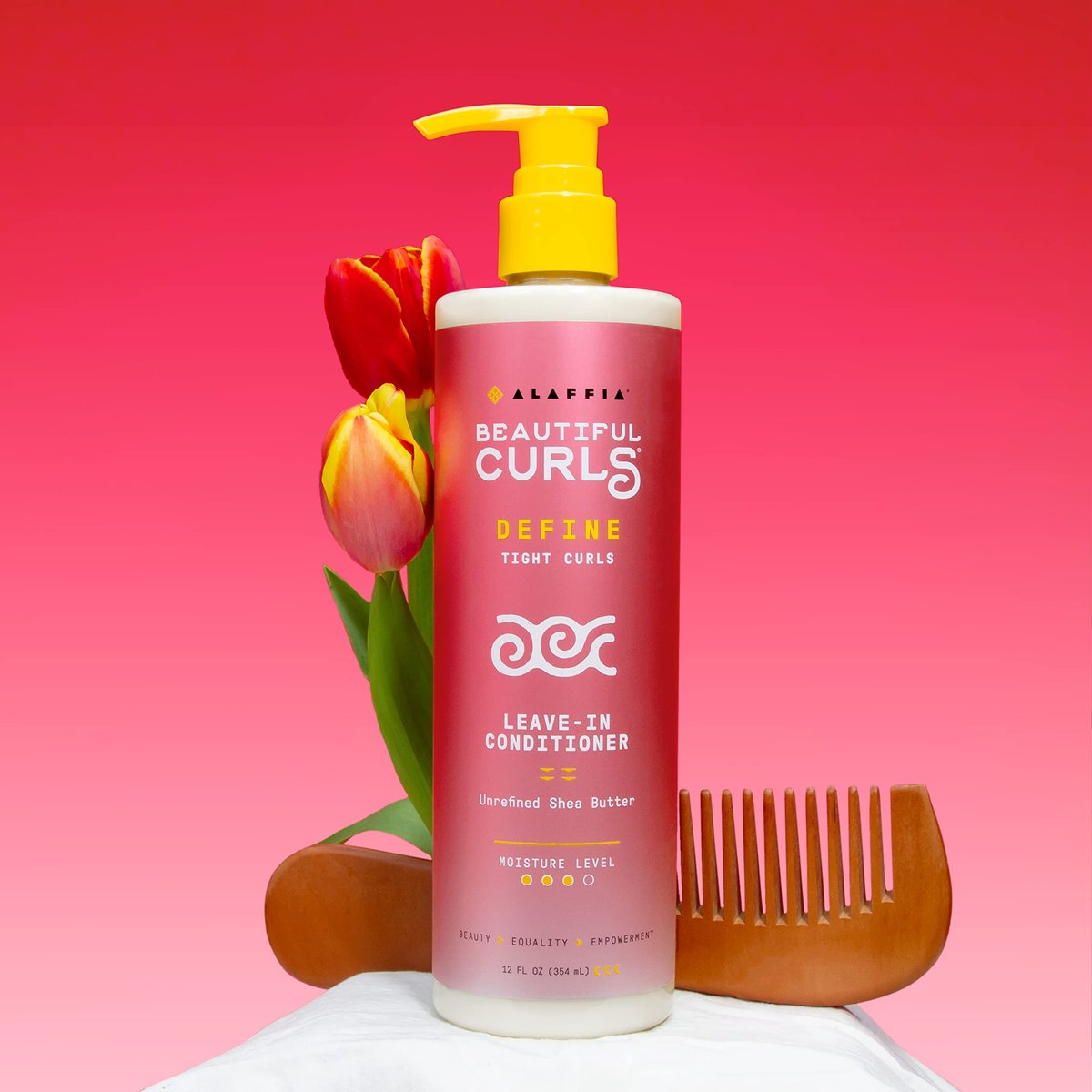 Alaffia Beautiful Curls Leave-In Conditioner for Tight Curls - Shea Butter, Vitamin E & Coconut Oil, 12 oz Avelisse