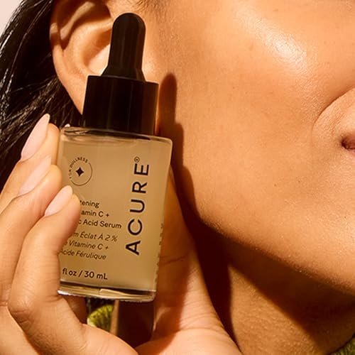 Acure Brightening 2% Vitamin C & Ferulic Acid Serum – Anti-Aging, Glow-Boosting Facial Serum for Women & Men, Vegan & Cruelty-Free, 1 fl oz Avelisse