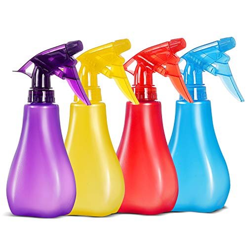 8 Oz Empty Plastic Spray Bottles with Adjustable Nozzle - Durable Trigger Sprayer with Mist & Stream Modes - Refillable Sprayer for Hair, Plants, Pets - 4 Pack