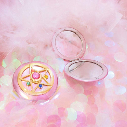 SHOWLOUE Pink Compact Mirror – Portable Double Sided Travel Mirror (2.7 x 2.6 inches) Avelisse