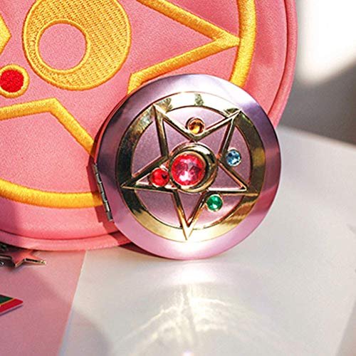 SHOWLOUE Pink Compact Mirror – Portable Double Sided Travel Mirror (2.7 x 2.6 inches) Avelisse
