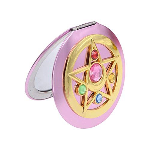 SHOWLOUE Pink Compact Mirror – Portable Double Sided Travel Mirror (2.7 x 2.6 inches) Avelisse