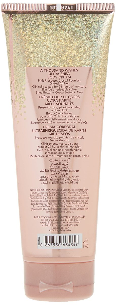 Bath & Body Works A Thousand Wishes Ultra Shea Body Cream - 8 oz | Women's Luxurious Moisturizer - görsel 3