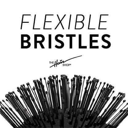 The Hair Shop 909 Ergonomic Detangling Brush for Hair Extensions – Safe for Wet & Dry Hair, Nylon Bristles, Black Avelisse