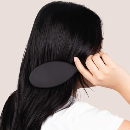 The Hair Shop 909 Ergonomic Detangling Brush for Hair Extensions – Safe for Wet & Dry Hair, Nylon Bristles, Black Avelisse