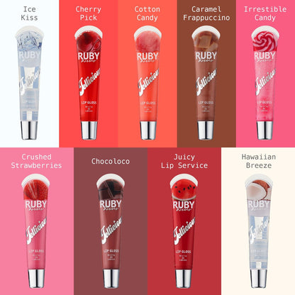 Ruby Kisses Jellicious Mouth Watering Lip Gloss - 3 Pack (PL01 Maximizer, PL03 Pink Glacier, PL04 Nude)