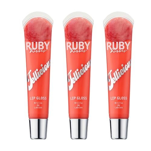 Ruby Kisses Jellicious Mouth Watering Lip Gloss - 3 Pack (PL01 Maximizer, PL03 Pink Glacier, PL04 Nude) - görsel 2