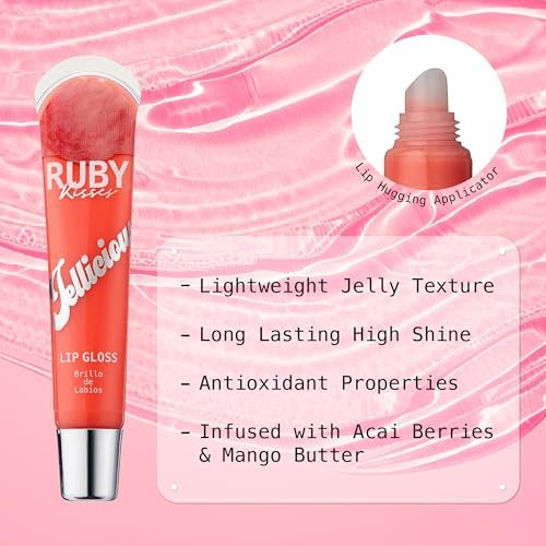 Ruby Kisses Jellicious Mouth Watering Lip Gloss - 3 Pack (PL01 Maximizer, PL03 Pink Glacier, PL04 Nude) - görsel 4