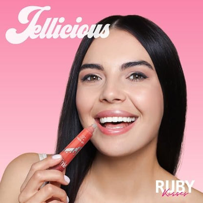 Ruby Kisses Jellicious Mouth Watering Lip Gloss - 3 Pack (PL01 Maximizer, PL03 Pink Glacier, PL04 Nude)