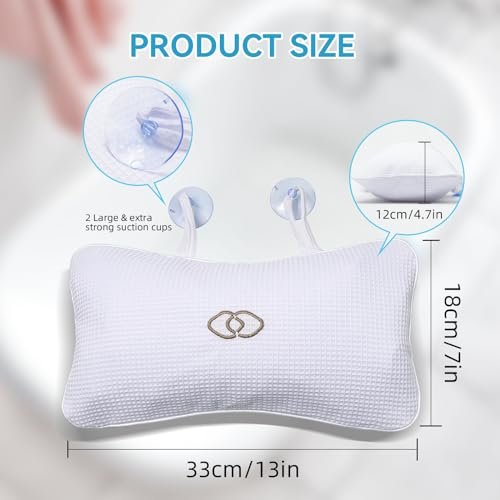YUET Anti-Slip Non-Slip Bathtub Pillow - Inflatable Bath Cushion for Head, Neck, Back & Shoulders, Luxurious Home Spa Support - görsel 6
