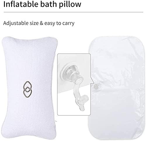 YUET Anti-Slip Non-Slip Bathtub Pillow - Inflatable Bath Cushion for Head, Neck, Back & Shoulders, Luxurious Home Spa Support - görsel 15
