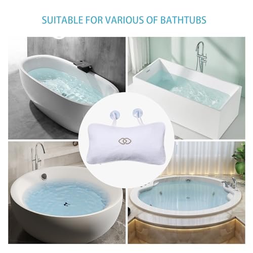 YUET Anti-Slip Non-Slip Bathtub Pillow - Inflatable Bath Cushion for Head, Neck, Back & Shoulders, Luxurious Home Spa Support - görsel 12