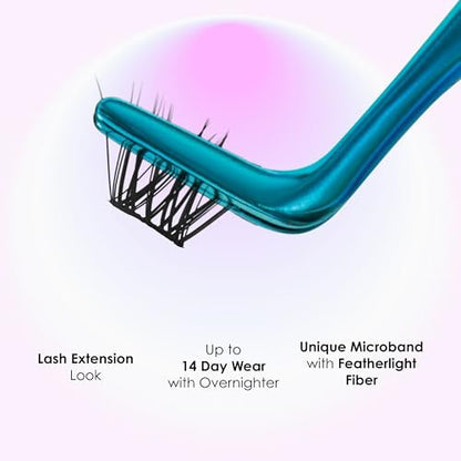 KISS Falscara DIY Lash Extension Starter Kit – 10 Reusable Featherlight Wisps with Bond & Seal Avelisse