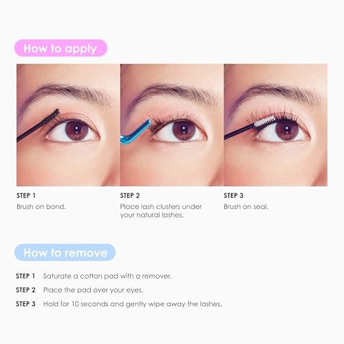 KISS Falscara DIY Lash Extension Starter Kit – 10 Reusable Featherlight Wisps with Bond & Seal Avelisse