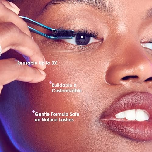 KISS Falscara DIY Lash Extension Starter Kit – 10 Reusable Featherlight Wisps with Bond & Seal Avelisse
