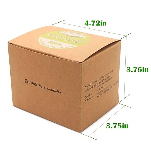 Cibutyful Cotton Swabs 400 Count - Double Round Tips with Strong Bamboo Sticks, 3.0 Inch Wooden Ear Swabs - görsel 18
