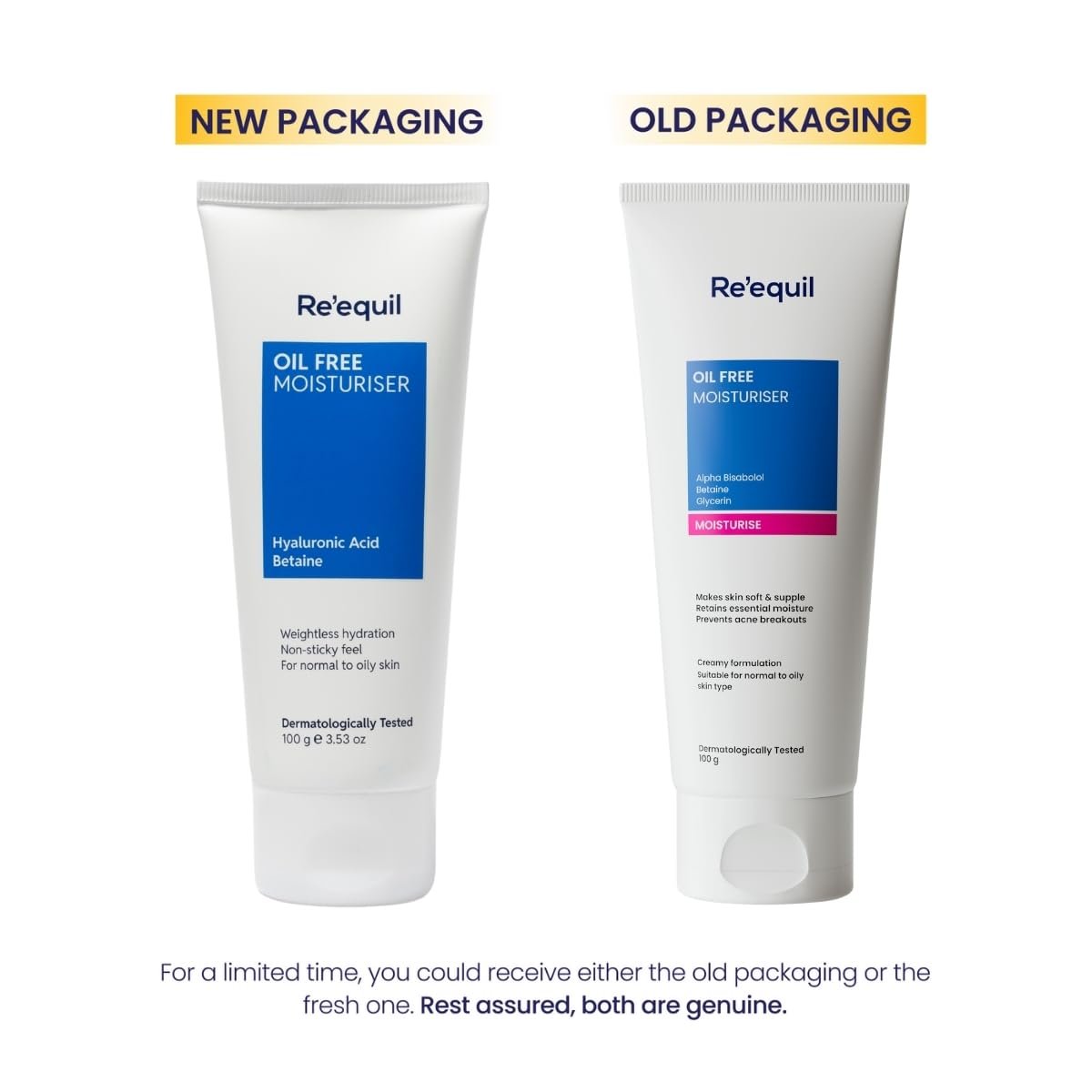 RE' EQUIL Oil Free Moisturiser - Lightweight Face Moisturizer for Normal, Oily & Combination Skin, 100g - görsel 3