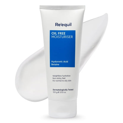 RE' EQUIL Oil Free Moisturiser - Lightweight Face Moisturizer for Normal, Oily & Combination Skin, 100g