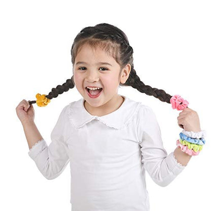 Funtopia Small Velvet Scrunchies – 24 Pack Soft Mini Hair Ties for Thick & Thin Hair, Gentle Elastic Ponytail Holders for Women & Girls