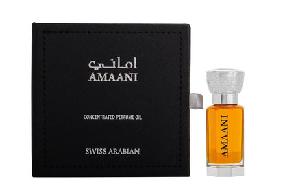 Swiss Arabian Amaani Perfume Oil – Long-Lasting Luxury Fragrance from Dubai – Seductive Signature Scent for Women and Men – 0.4 oz