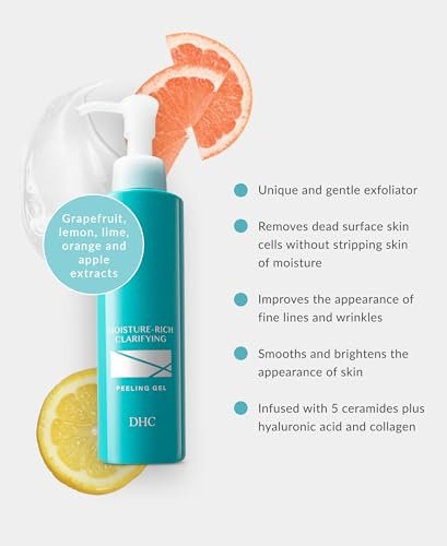 DHC Moisture-Rich Clarifying Peeling Gel - Hydrating Exfoliator for All Skin Types, 4.9 oz Avelisse