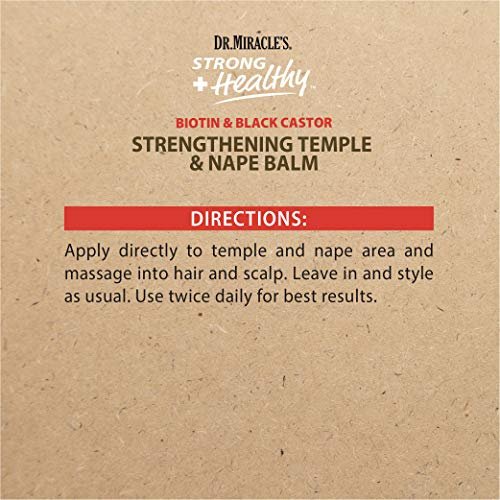 Dr. Miracle's Strong & Healthy Temple & Nape Balm - Aloe Vera & Black Castor Oil for Hair Growth & Length Retention (6 oz) - görsel 8