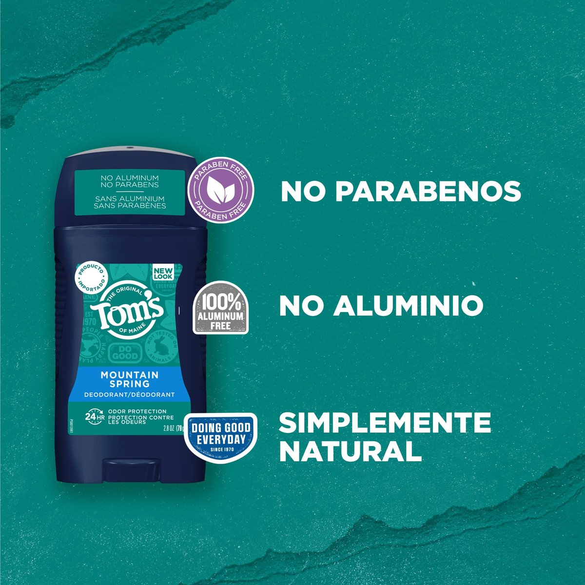 Tom's of Maine Long-Lasting Aluminum-Free Natural Deodorant for Men, Mountain Spring, 2.8 oz. Avelisse