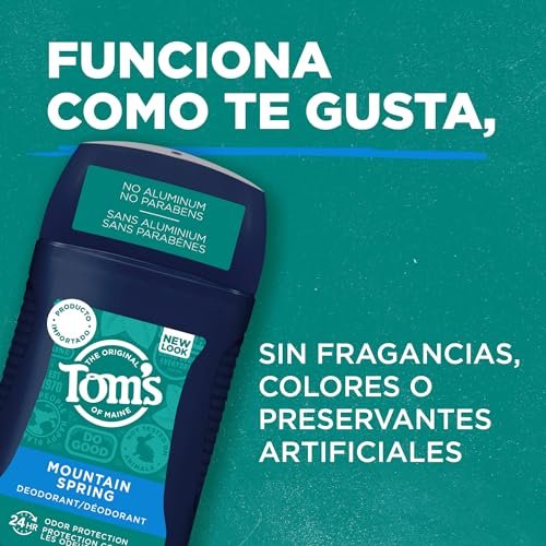 Tom's of Maine Long-Lasting Aluminum-Free Natural Deodorant for Men, Mountain Spring, 2.8 oz. Avelisse