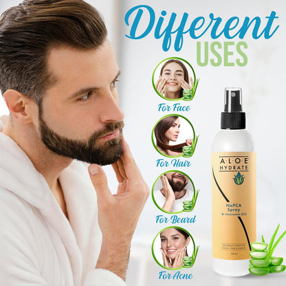 NaPCA Moisturizer Facial Mist & Body Spray - Sodium PCA & Aloe Vera Hydrating Face Spray, Lightweight, Soothes & Restores Skin Barrier for Dry, Sensitive, Acne Prone Skin (8.4 Fl Oz) Avelisse