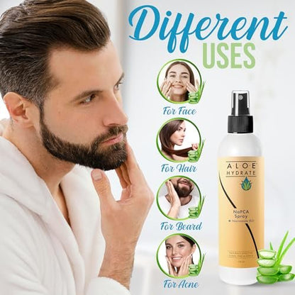 NaPCA Moisturizer Facial Mist & Body Spray - Sodium PCA & Aloe Vera Hydrating Face Spray, Lightweight, Soothes & Restores Skin Barrier for Dry, Sensitive, Acne Prone Skin (8.4 Fl Oz) Avelisse