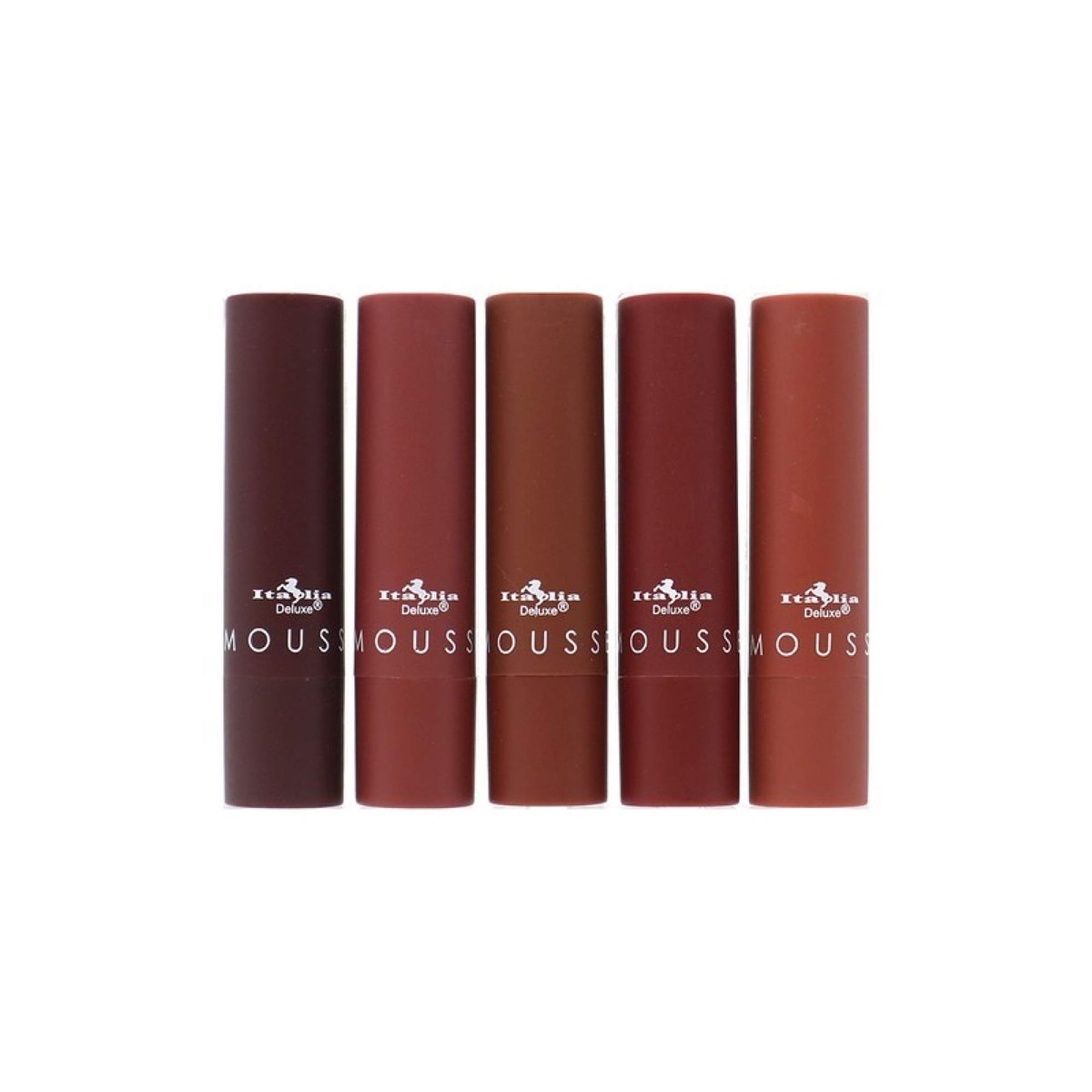 Italia Deluxe Top Five Mousse Matte Lipstick Set – Chola Browns (5 Shades) Avelisse