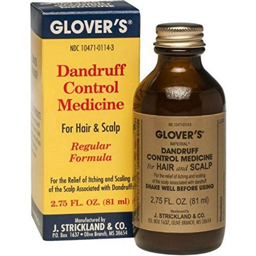 Glover's Dandruff Control Medicine Regular Formula - 2.75 oz Treatment for Flaky Scalp Avelisse