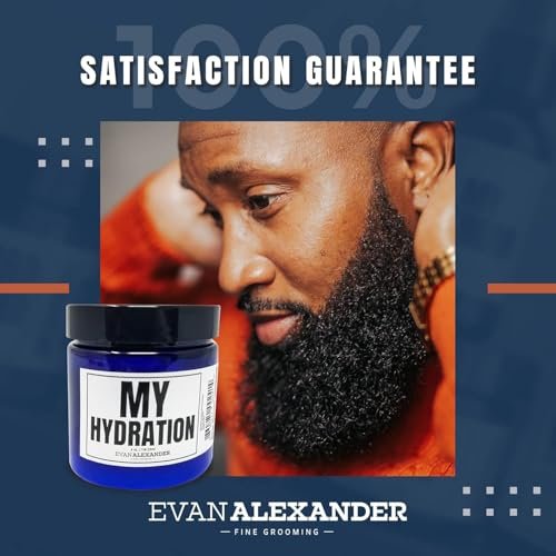 Evan Alexander Fine Grooming MY Hydration Beard Leave-In Conditioner for Men - 4 oz, Hydrates, Softens, Eliminates Dryness, Tames Frizz, Promotes Healthy Beard Growth Avelisse
