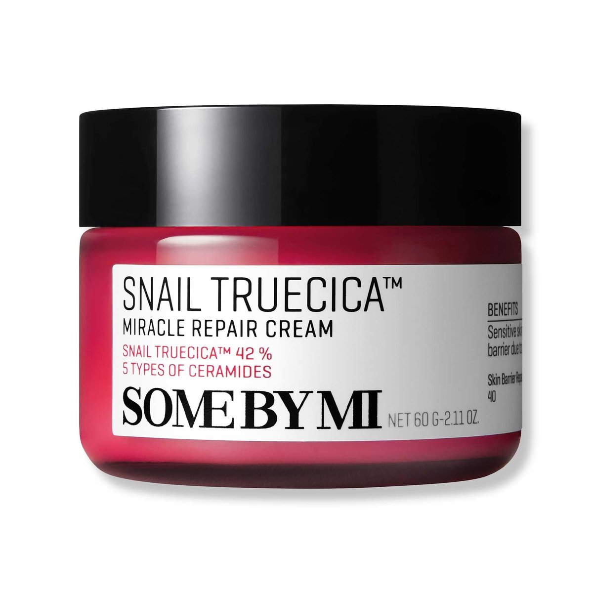 SOME BY MI Snail Truecica Miracle Repair Cream - 2.02 Oz (60ml) - Snail Mucin Face Moisturizer for Sensitive Skin, Acne Marks, and Skin Barrier Strengthening - Korean Skincare - görsel 1