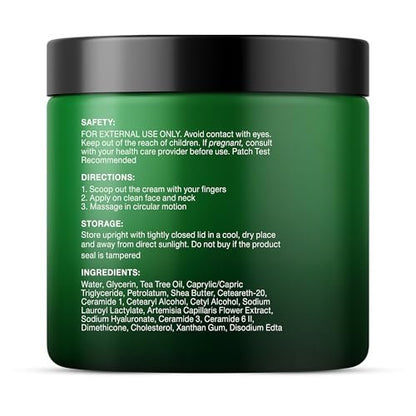 Majestic Pure Tea Tree Oil Face Cream - Moisturizer for Dry, Itchy, Acne-Prone Skin - Day & Night Cream for Women & Men - 8 oz