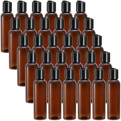 Bekith 30 Pack 4oz Travel Bottles for Toiletries – Leakproof Plastic Squeeze Bottles with Flip Cap, Empty Refillable Containers for Shampoo, Lotion, Body Soap Avelisse